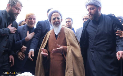 Secretary-General of AhlulBayt (a.s.) World Assembly attends at funeral c ( (4).jpg